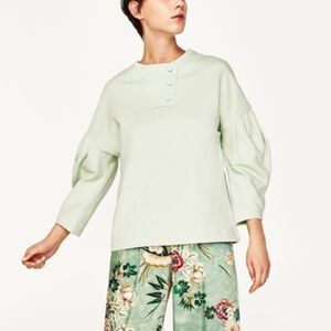 Zara Puff Sleeve Sweatshirt